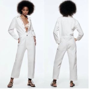 Zara white jumpsuits